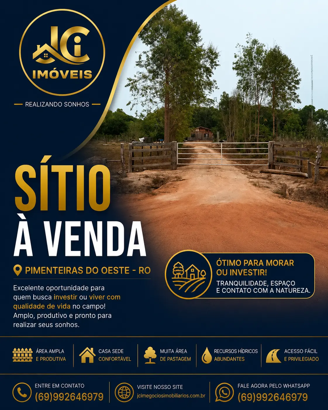 Sítio à Venda em Pimenteiras do Oeste