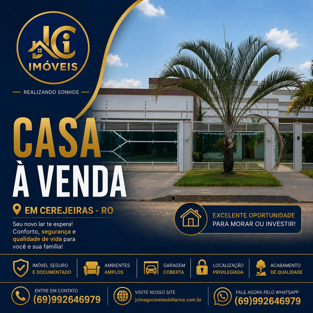 Casa à Venda Rua Paraíba em Cerejeiras/RO