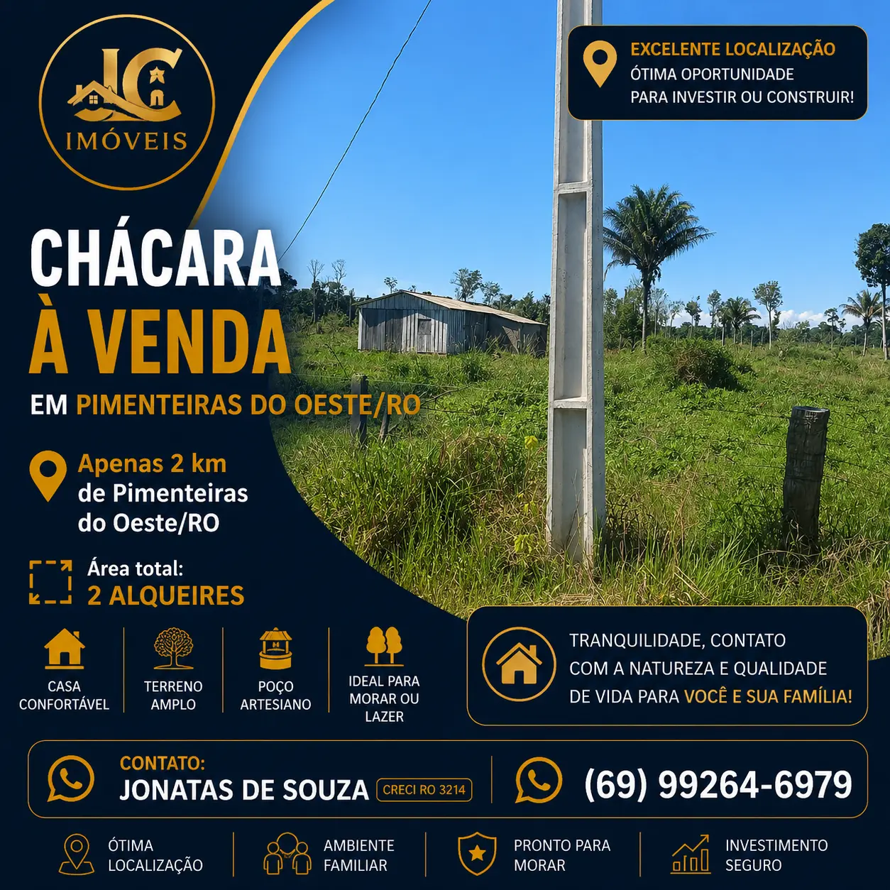 Chácara à Venda em Pimenteiras do Oeste/RO
