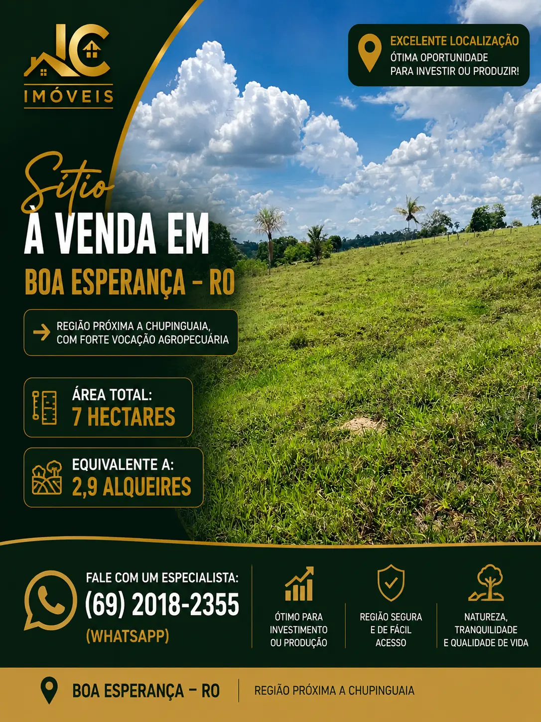 Sito a venda em Chupinguaia | Boa Esperança – RO