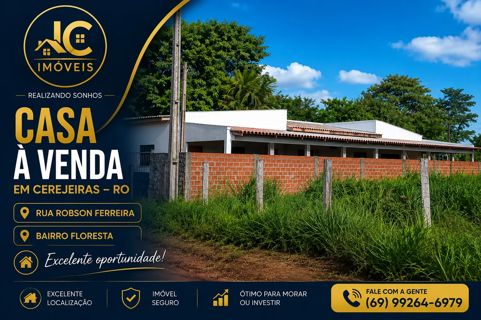 Casa a Venda em Cerejeiras - Rua Robson Ferreira
